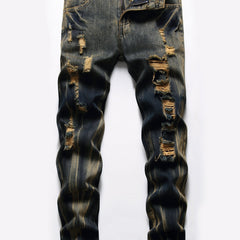 Boys Ripped Denim Jeans Straight Pants Casual Kids Clothes
