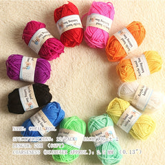 12pcs Multicolor Yarn Crochet Craft Yarn for Crocheting and Knitting