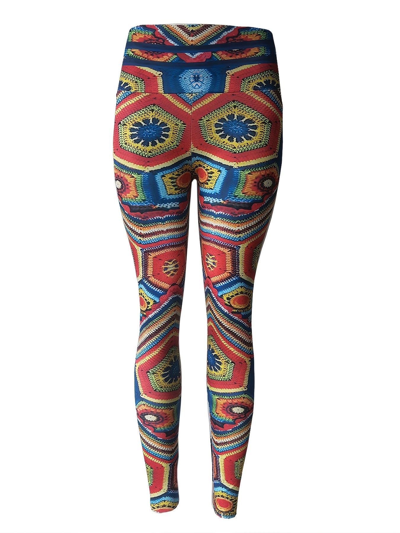 Geometric Print High Waist Sports Leggings