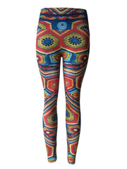 Geometric Print High Waist Sports Leggings
