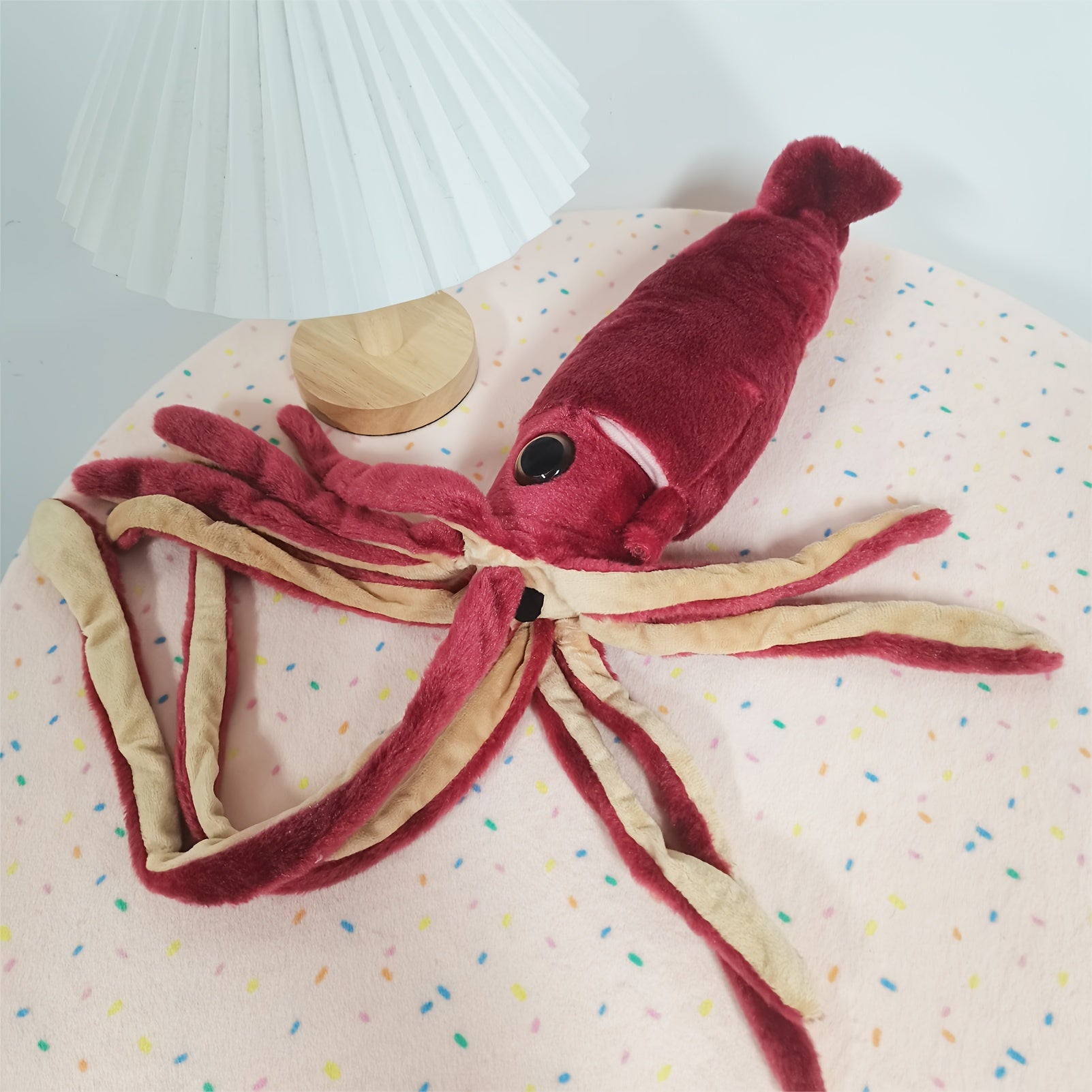 Realistic Giant Squid Plush Toy Soft Polyester Stuffed Doll Kids Gift