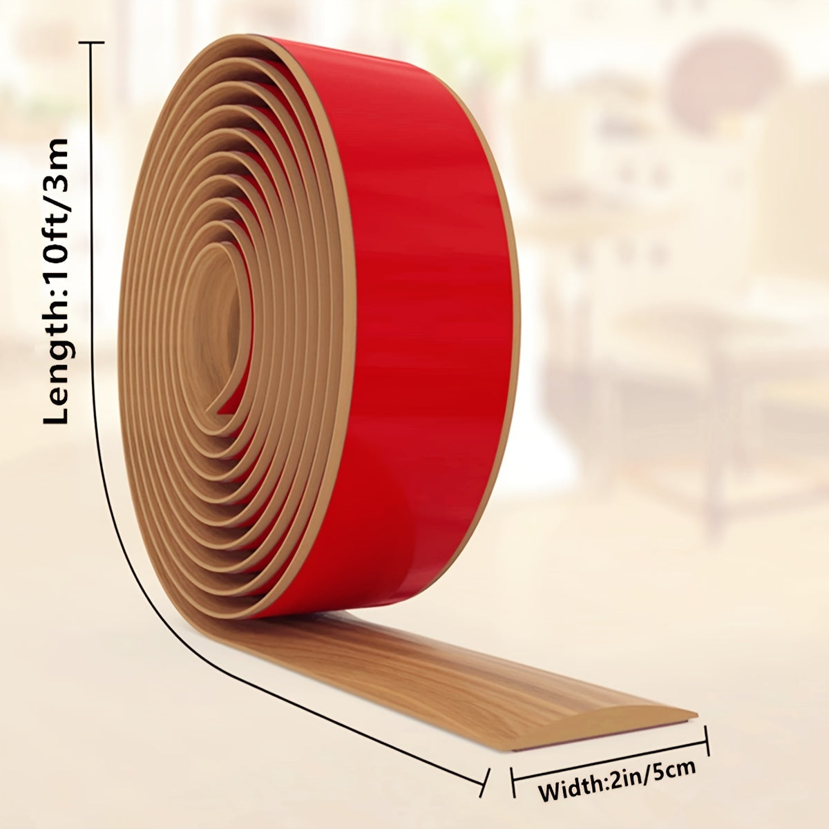 Floor Transition Strip 3.05m Self-Adhesive Laminate Vinyl Flat Divider