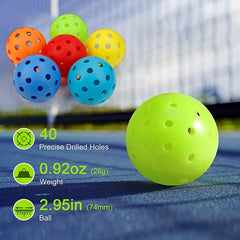 4pcs Outdoor Pickleball w/ 40 Holes for Great Performance & Fun