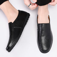 Men's Leather Loafers Lightweight Slip On Shoes