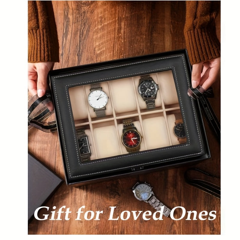 Watch Box 10 Slot Display Case Organizer Storage