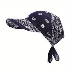 Paisley Print Turban Cap Headwrap Sun Visor Hat