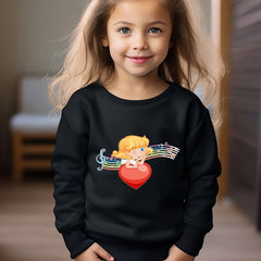 OERYUI Cupid & Heart Graphic Sweatshirt Kids Halloween Christmas
