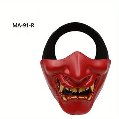 Half Face Mask Airsoft Lower Face Protective Mask for Halloween Cosplay Costume