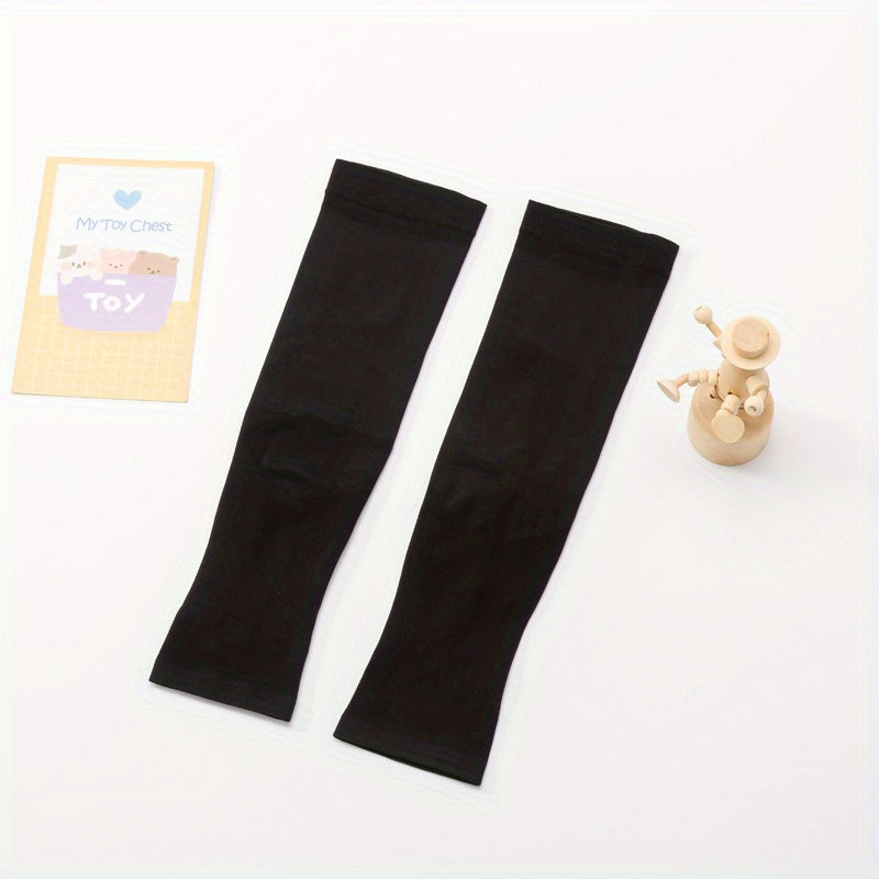 Elastic Soft Ice Gloves Solid Fingerless Gloves for Women