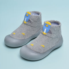Boys Yellow Cartoon Print Indoor Sock Shoes Autumn & Winter