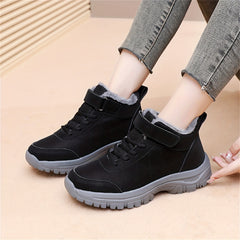 Waterproof Snow Boots Lace Up Winter Hiking Shoes