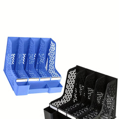 Plastic File Management Rack Data Sorting Rack Student Bookshelf A4 Storage