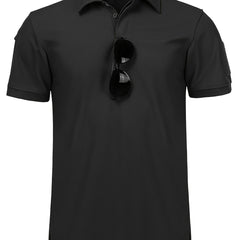 Men's Quick Dry Tactical Polo Shirt Lightweight Tee for Running Hiking