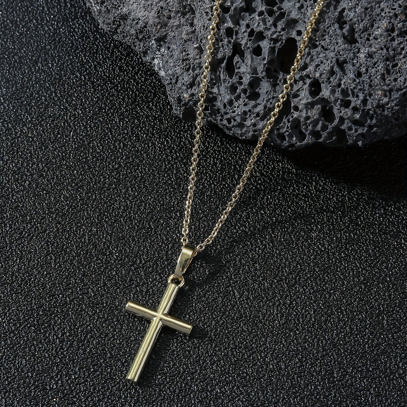European/American Style Men's Cross Pendant Necklace - Initial Gift Decoration