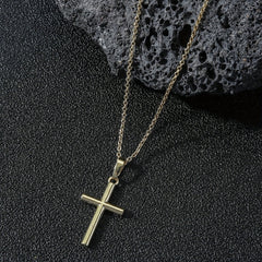 European/American Style Men's Cross Pendant Necklace - Initial Gift Decoration