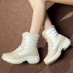 Fur Lined Thermal Snow Boots High Top Keep Warm No Slip Winter Boots