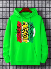 Skateboard Print Hoodie Men's Casual Sweatshirt