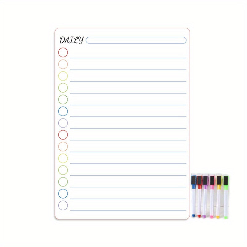 Dry Erase Fridge Magnetic Calendar PET Board | Refrigerator Magnetic Calendar