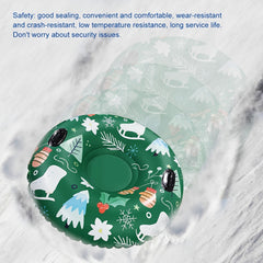 Christmas PVC Inflatable Skiing Ring Pad Coldproof Cushion