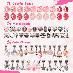 DIY Charm Bracelet Making Kit with Beads for Girls & Adults