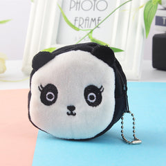 Girls Cartoon Plush Animal Coin Purse Mini Wallet