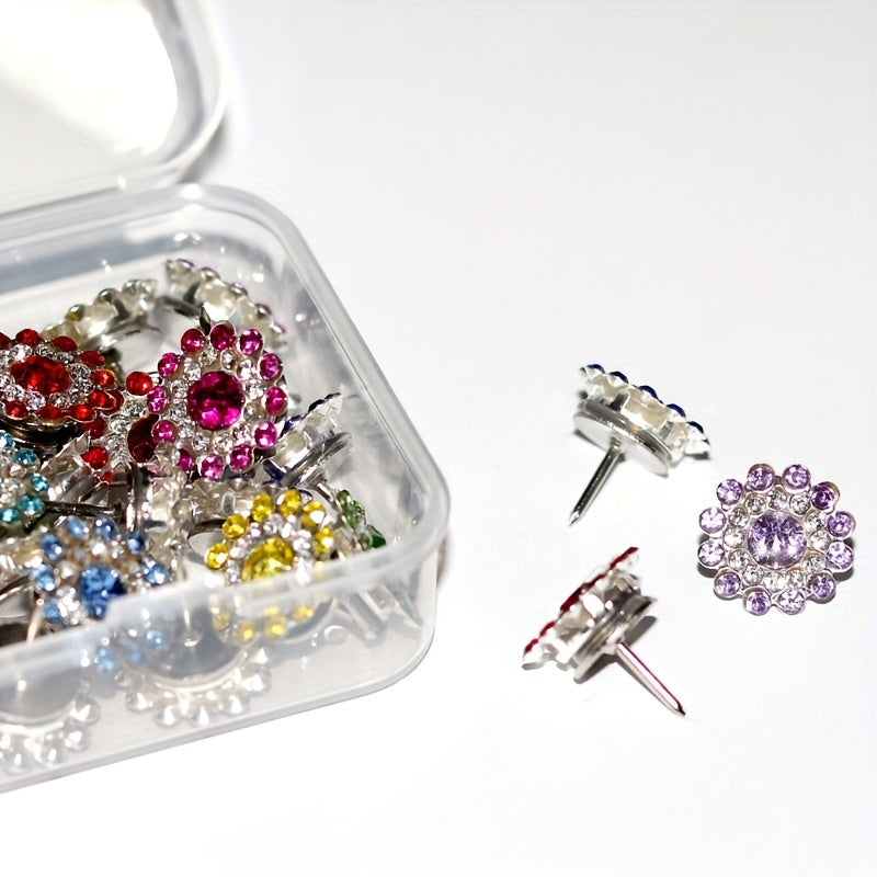 30 Creative Sparkly Sunflower Thumbtacks for Photo Wall Decor