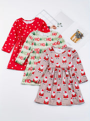 Toddler Girls Sunflower Polka Dot Stripes Dress Set