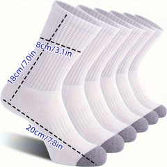 10 Pairs Striped Crew Socks for Autumn Winter