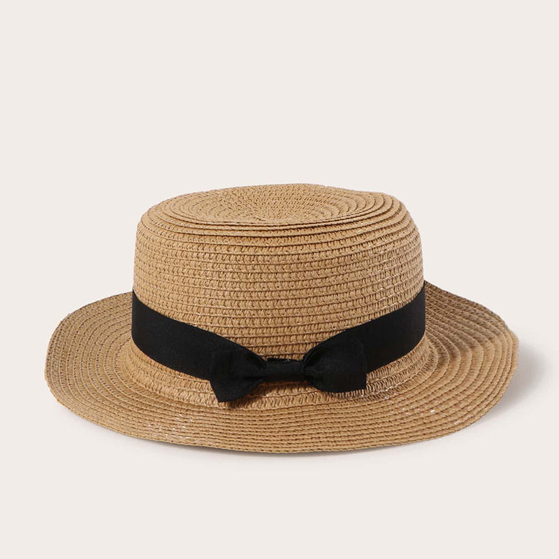 Bow Tie Straw Hat For Women Ladies Chinese Year Christmas For Her