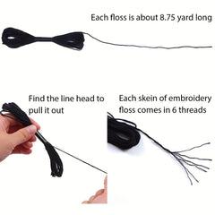 24 Skeins Cross Stitch Threads And Cotton Embroidery Floss