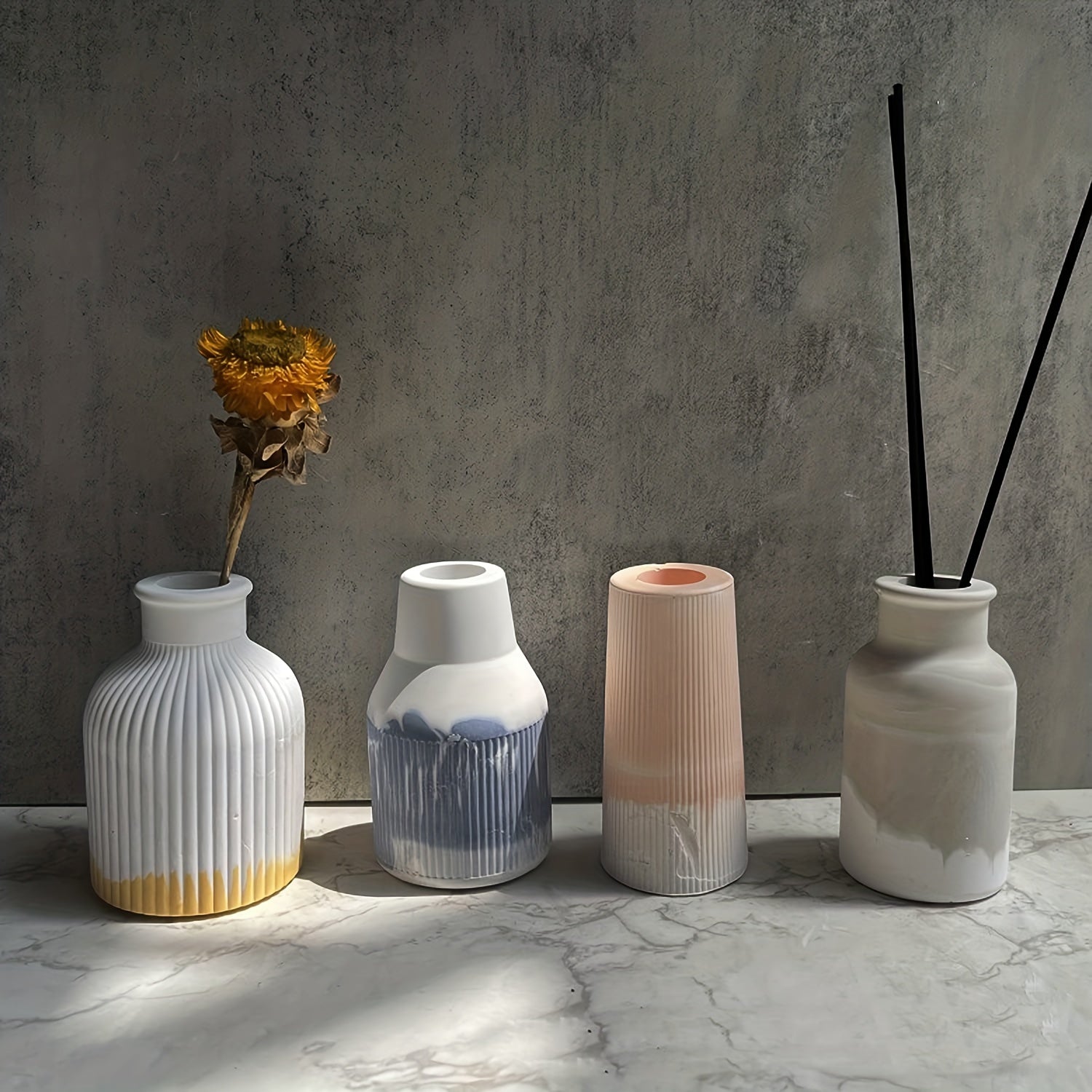 Silicone Mold For Vase Decoration DIY Gypsum Vase Creative