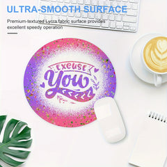 Round Mouse Pad with Non Slip Rubber Base Small Size 7.87 X 7.87 X 0.1inch