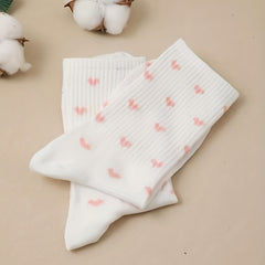Heart Print Socks Comfy Mid Tube Women's Stockings