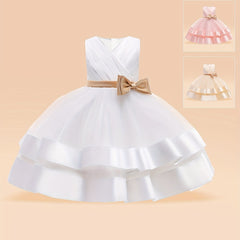 Toddler Girls Tutu Princess Dress Sleeveless Tulle Puffy Dress