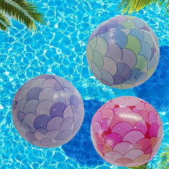 Inflatable Beach Ball with Fish Scale in Random Colors
