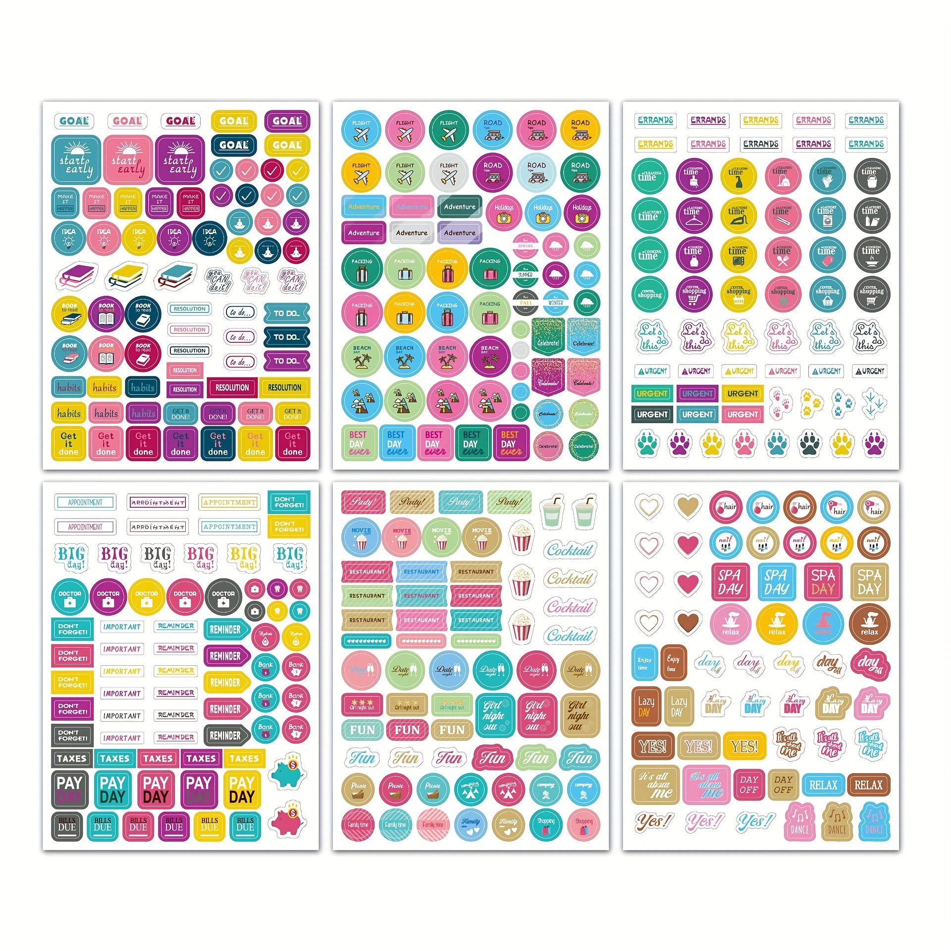 Monthly Weekly Calendar Planner Stickers