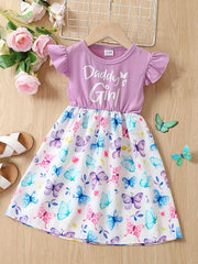 Toddler Girls Daddy's Girl Princess Dress for Party
