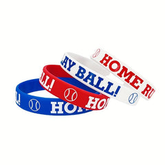 Baseball Silicone Bracelet Classic Pattern Wristband Sports Event