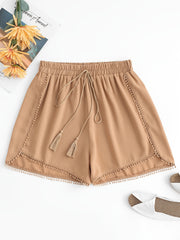 Boho Tassel Drawstring Shorts for Spring & Summer