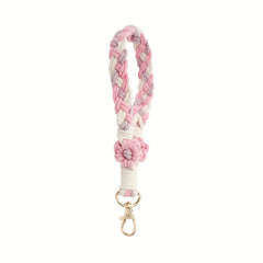 Boho Wristlet Bracelet Keychain Macrame Holder Girls