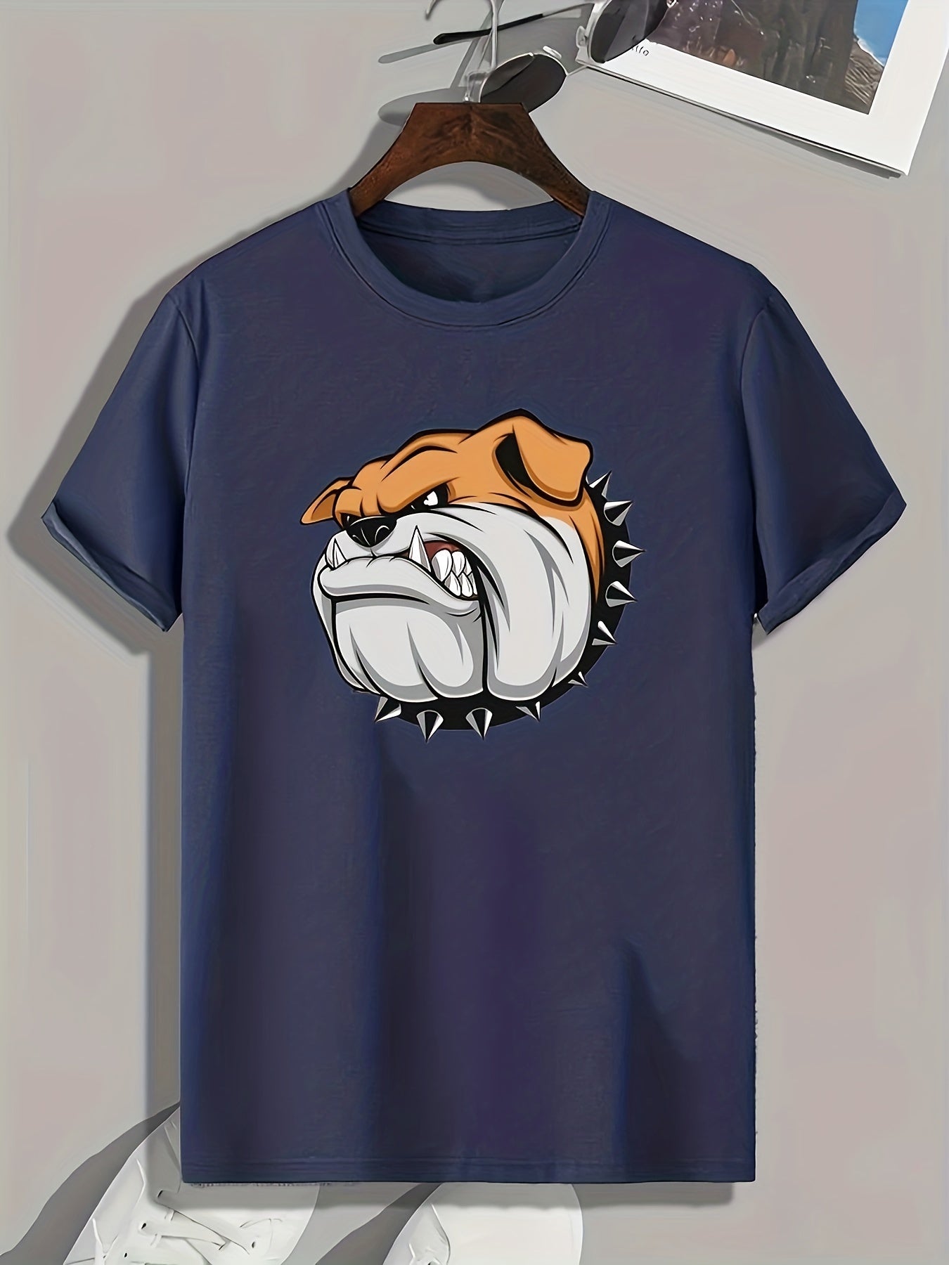 Dog Pattern Print Men's Comfy Sports T shirt Graphic Tee