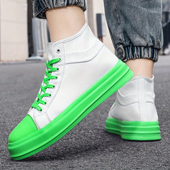 Ankle Top Lace Up Canvas Shoes Comfy Non Slip Men's Sneakers