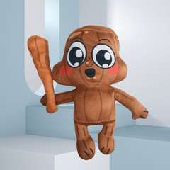 Cartoon Style Stick Doll Plush Body & Wood Arms Mixed Colors