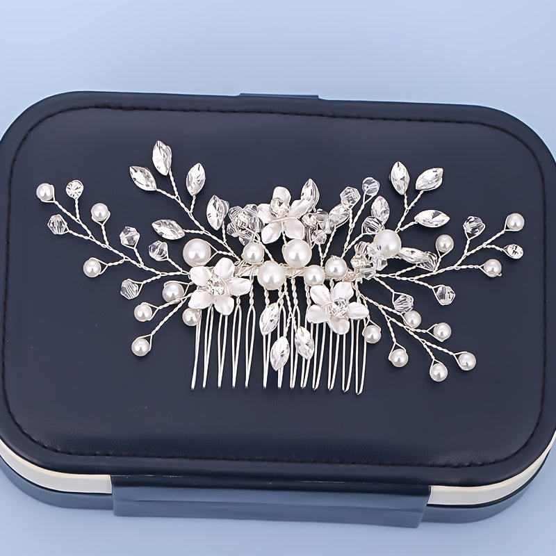 Faux Pearl Wedding Hair Comb Bridal Hair Pin For Wedding