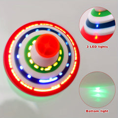 LED Music Spinning Top Toy Colorful Stripes & Lights