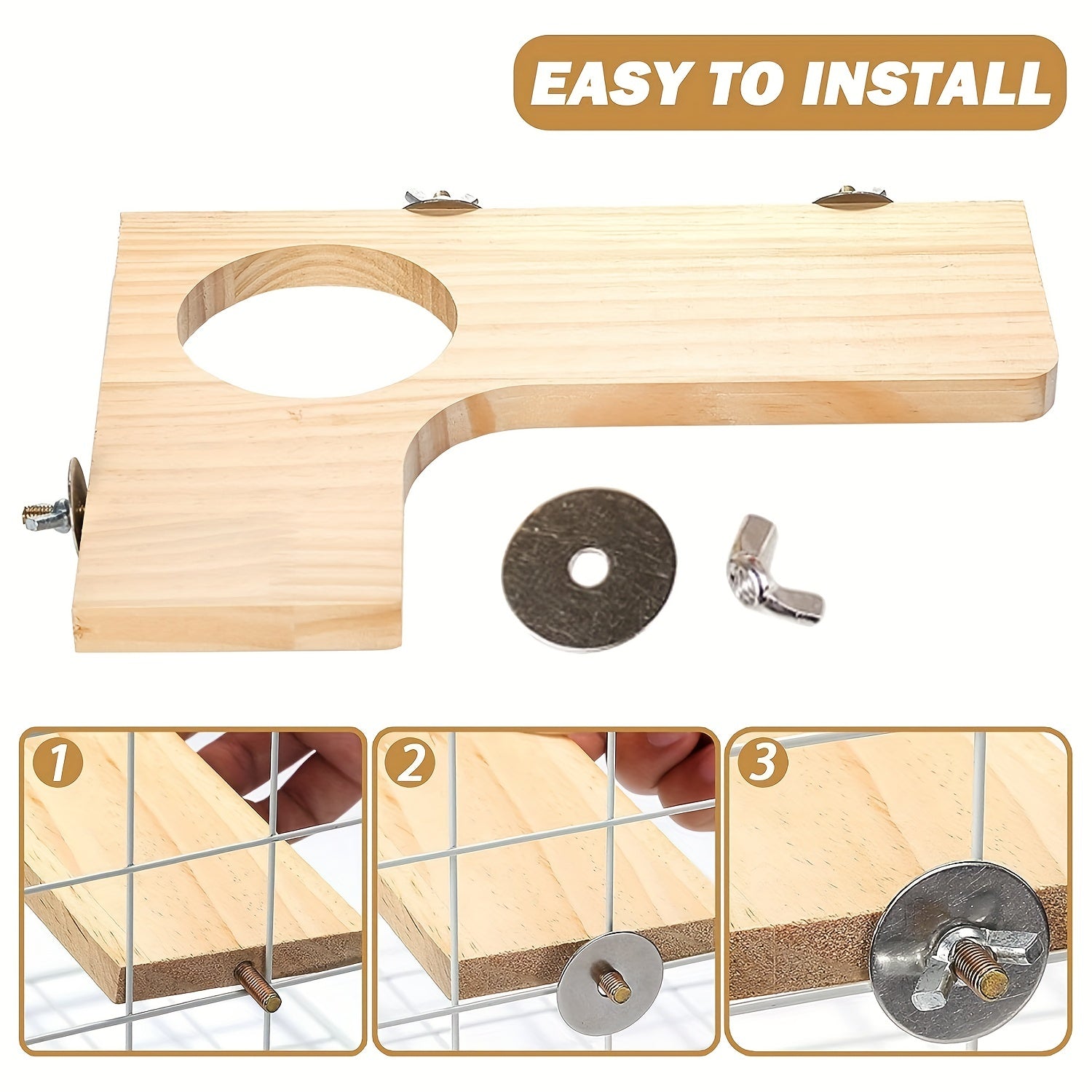 5pcs Hamster Wooden Platforms Set L Shaped Small Pet Cage Accessories