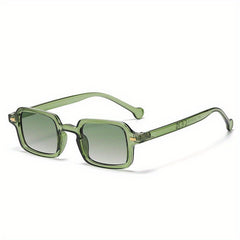 Rectangle Frame Sunglasses Gradient Lens Vintage Outdoor Eyewear UV400