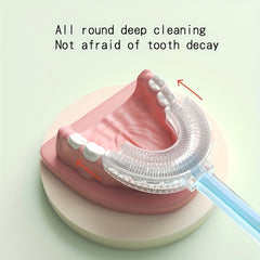 Kids Food Soft Silicone U-shaped Toothbrush