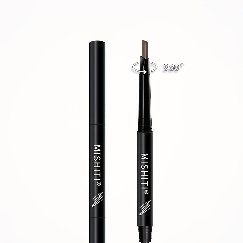 Double Ended Eyebrow Pencil with Brush, Waterproof, Auto Rotating, 5 Colors