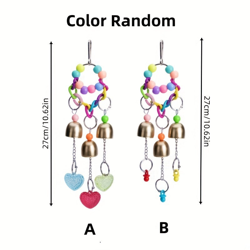 Colorful Parrot Hammock Bell Toys for Small Birds
